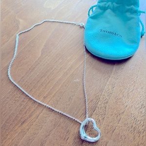 Tiffany & Co Elsa Peretti Open Heart Silver Necklace